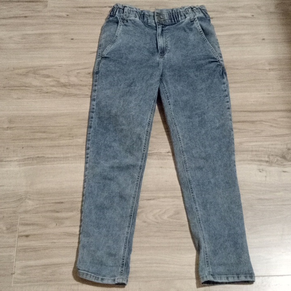 Simply society paper bag waist jeans (SKY)